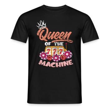 Casino Königin - Männer T-Shirt - Schwarz - Vorne - AI Model Male 178 light (178cm)