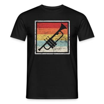 Trompete - Männer T-Shirt - Schwarz - Vorne - AI Model Male 178 light (178cm)