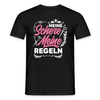 Friseurin - Männer T-Shirt - Schwarz - Vorne - AI Model Male 178 light (178cm)