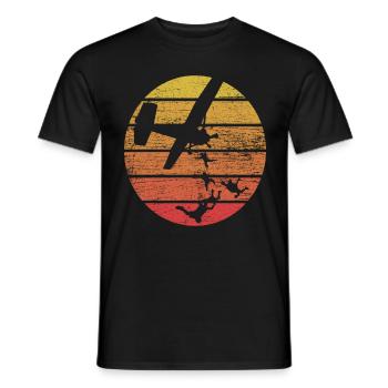 Skydiving - Men's T-Shirt - black - Front - AI Model Male 178 light (178cm)