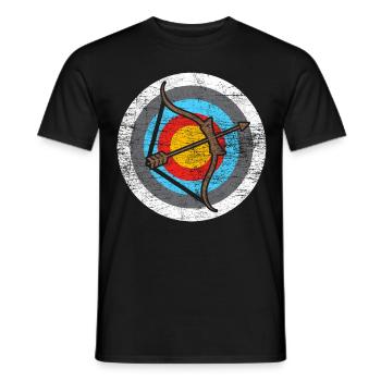 tir à l'arc - T-shirt homme - noir - Devant - AI Model Male 178 light (178cm)