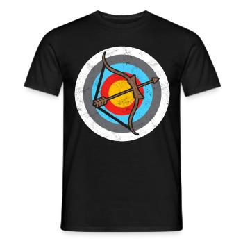 Cible de tir à l'arc - T-shirt homme - noir - Devant - AI Model Male 178 light (178cm)