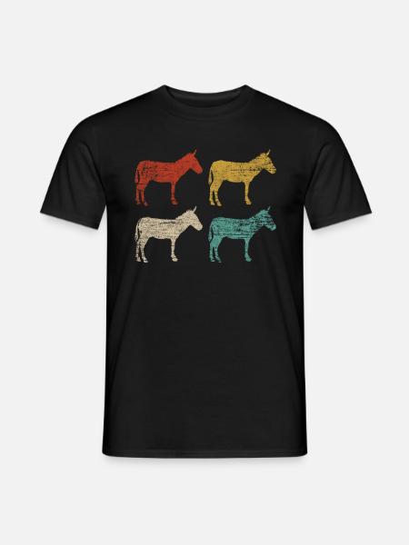 Esel Nutztier - Männer T-Shirt - Schwarz