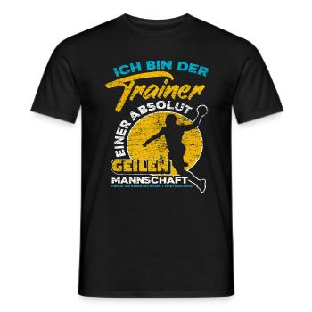 Handball Trainer - Männer T-Shirt - Schwarz - Vorne - AI Model Male 178 light (178cm)