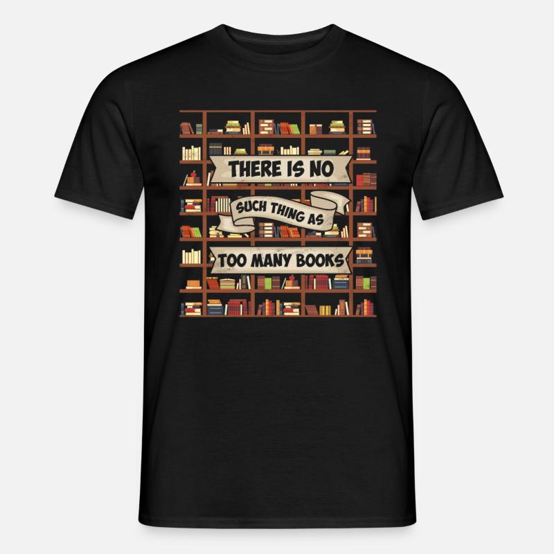Buch Bücherregal - Männer T-Shirt - Schwarz