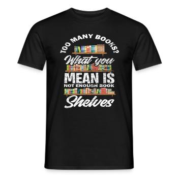 livre - T-shirt homme - noir - Devant - AI Model Male 178 light (178cm)