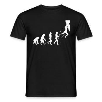 Klettern Evolution - Männer T-Shirt - Schwarz - Vorne - AI Model Male 178 light (178cm)