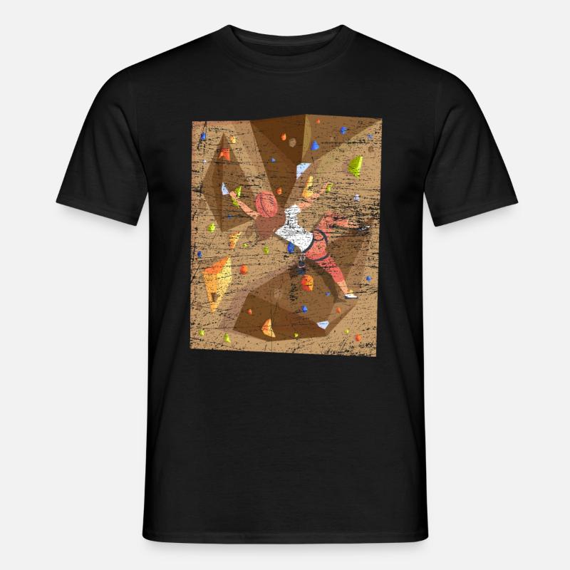 Klettern Kletterwand - Männer T-Shirt - Schwarz