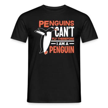 manchot - T-shirt homme - noir - Devant - AI Model Male 178 light (178cm)