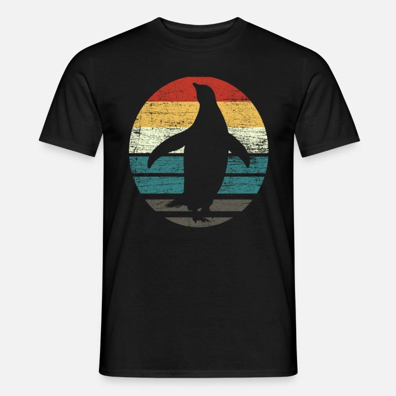 Penguin retro - Men’s T-shirt - black