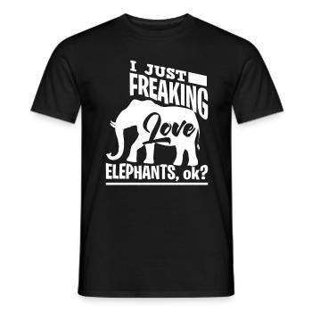 Elefant - Männer T-Shirt - Schwarz - Vorne - AI Model Male 178 light (178cm)