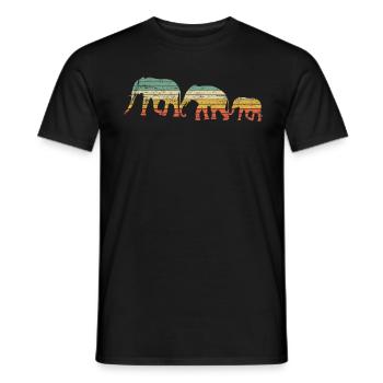 elephant - Men's T-Shirt - black - Front - AI Model Male 178 light (178cm)