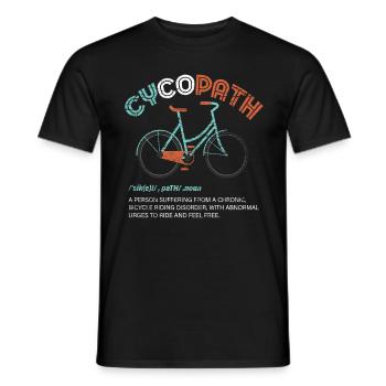 Fahrrad Cycopath - Männer T-Shirt - Schwarz - Vorne - AI Model Male 178 light (178cm)
