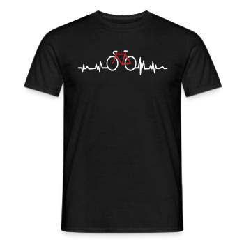 Fahrrad EKG Herzlinie - Männer T-Shirt - Schwarz - Vorne - AI Model Male 178 light (178cm)