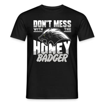 honey badger - Men's T-Shirt - black - Front - AI Model Male 178 light (178cm)