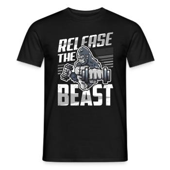 Bodybuilding Homme fort - T-shirt homme - noir - Devant - AI Model Male 178 light (178cm)