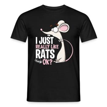 Ratten Lieblingstier - Männer T-Shirt - Schwarz - Vorne - AI Model Male 178 light (178cm)