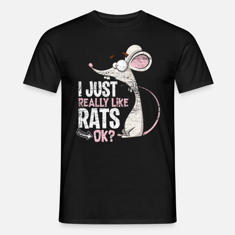 Ratte Liebe - Männer T-Shirt - Schwarz
