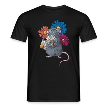 Rate rongeur - T-shirt homme - noir - Devant - AI Model Male 178 light (178cm)