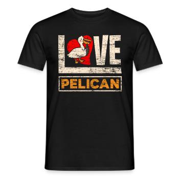 Amour de pélican - T-shirt homme - noir - Devant - AI Model Male 178 light (178cm)