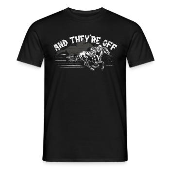 Chevaux courses de chevaux - T-shirt homme - noir - Devant - AI Model Male 178 light (178cm)