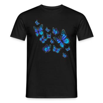 Butterfly Flying - Men's T-Shirt - black - Front - AI Model Male 178 light (178cm)