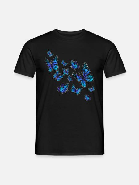 Schmetterling - Männer T-Shirt - Schwarz