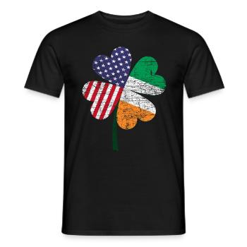 Irlande Usa - T-shirt homme - noir - Devant - AI Model Male 178 light (178cm)