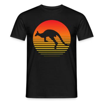 Känguru Tier - Männer T-Shirt - Schwarz - Vorne - AI Model Male 178 light (178cm)