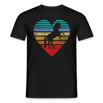 Coeur de cheval - T-shirt homme - noir - Devant - AI Model Male 178 light (178cm)