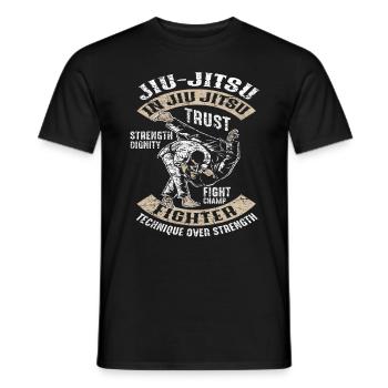 Jiu Jitsu Kampfkunst - Männer T-Shirt - Schwarz - Vorne - AI Model Male 178 light (178cm)