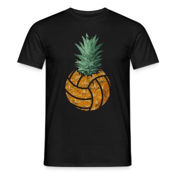 Volleyball pineapple - Men's T-Shirt - black - Front - AI Model Male 178 light (178cm)