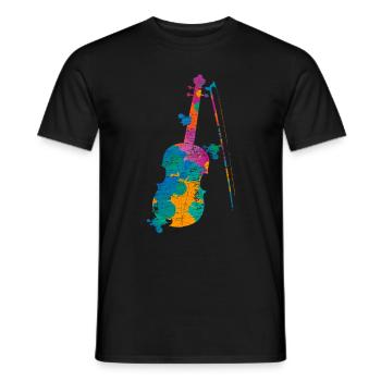 Violine Geige Geigenspieler Geschenk - Männer T-Shirt - Schwarz - Vorne - AI Model Male 178 light (178cm)