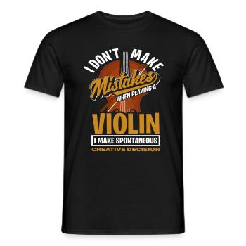 Violine Violinist - Männer T-Shirt - Schwarz - Vorne - AI Model Male 178 light (178cm)