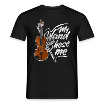 Violine Musiker Musik Geschenk - Männer T-Shirt - Schwarz - Vorne - AI Model Male 178 light (178cm)
