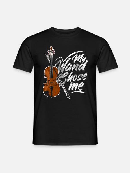 Violine Musiker Musik Geschenk - Männer T-Shirt - Schwarz