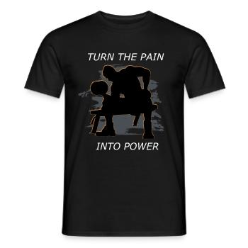 Bodybuilding fitness strength training muscle building - Men's T-Shirt - black - Front - AI Model Male 178 light (178cm)