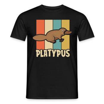 ornithorynque - T-shirt homme - noir - Devant - AI Model Male 178 light (178cm)