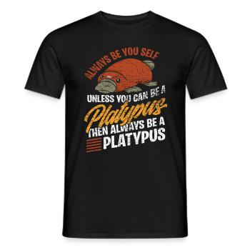 Platypus costume - Men's T-Shirt - black - Front - AI Model Male 178 light (178cm)