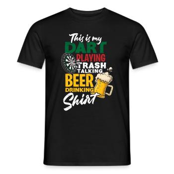 Dart Hobby Bier - Männer T-Shirt - Schwarz - Vorne - AI Model Male 178 light (178cm)