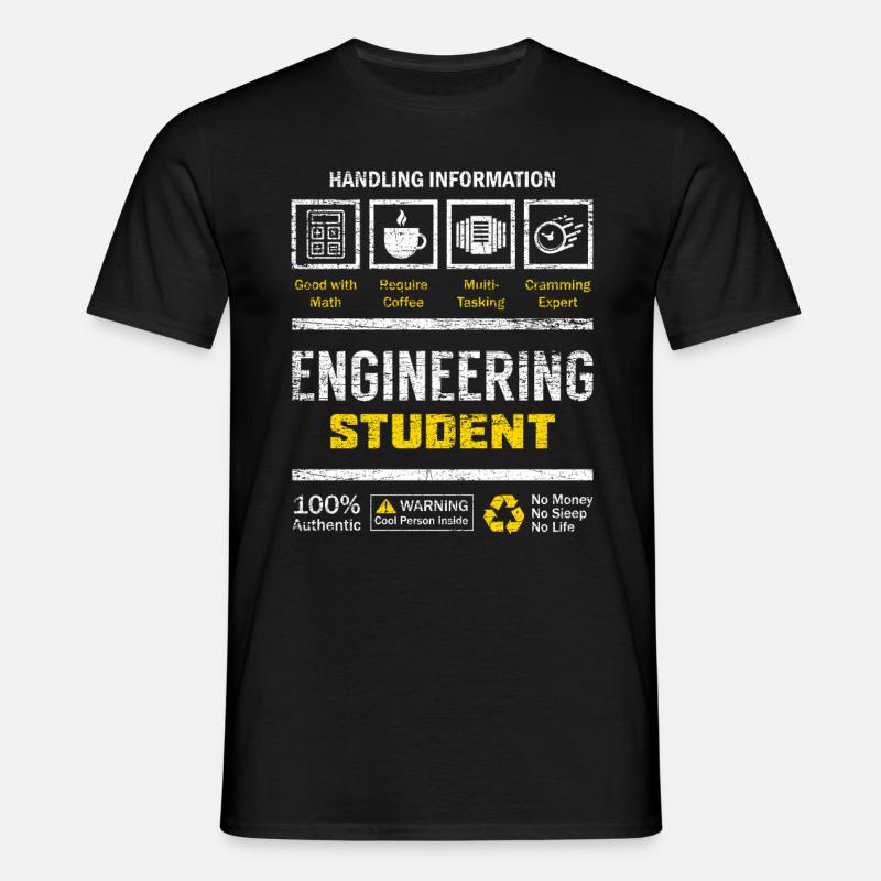 Engineer student - Men's T-Shirt - black
