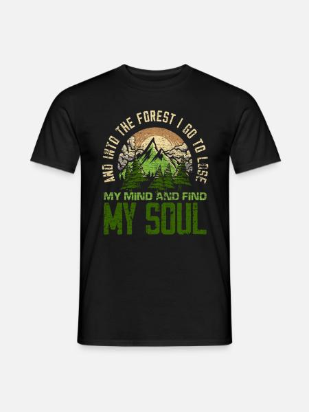 Hiking forest mind - Men's T-Shirt - black