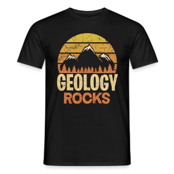 Geologist Natural Science - Men's T-Shirt - black - Front - AI Model Male 178 light (178cm)
