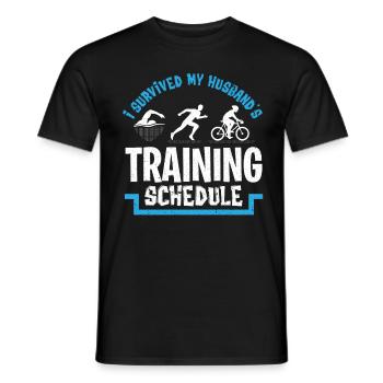 Triathlon athlètes marathon nageur roue - T-shirt homme - noir - Devant - AI Model Male 178 light (178cm)