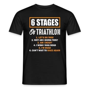 Triathlon - Männer T-Shirt - Schwarz - Vorne - AI Model Male 178 light (178cm)