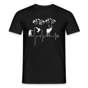 Jagen - Männer T-Shirt - Schwarz - Vorne - AI Model Male 178 light (178cm)