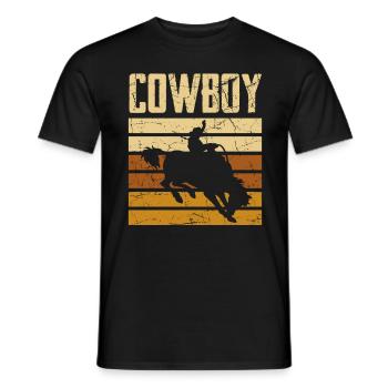 Cow-boy - T-shirt homme - noir - Devant - AI Model Male 178 light (178cm)