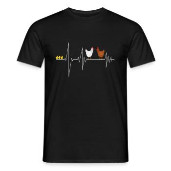 poulet - T-shirt homme - noir - Devant - AI Model Male 178 light (178cm)