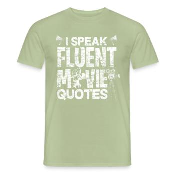 Film Zitate - Männer T-Shirt - Sage - Vorne - AI Model Male 178 light (178cm)