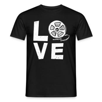Bobine de film de film - T-shirt homme - noir - Devant - AI Model Male 178 light (178cm)